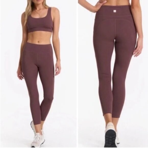 Vuori Stride Leggings, M, Chestnut (purplish-mauve))